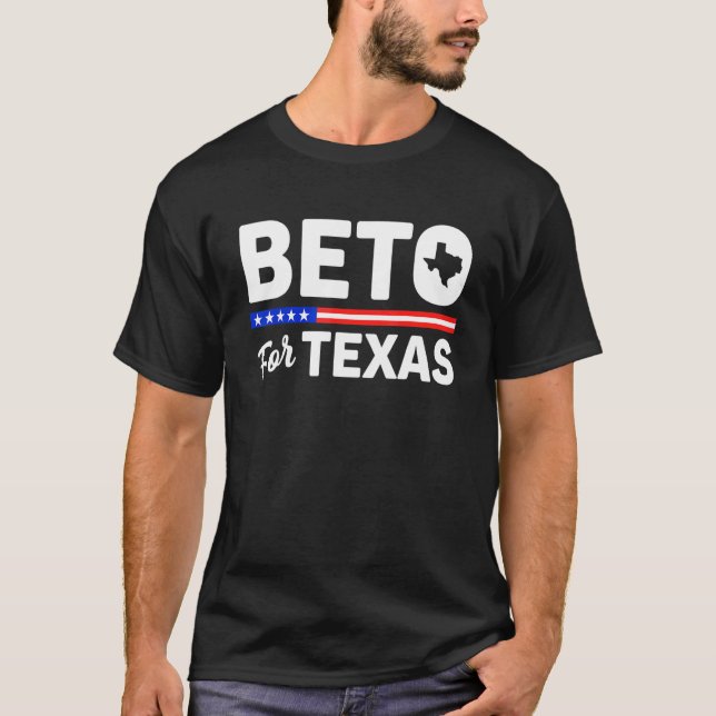 Governor Beto For Texas American Us Flag T-Shirt (Front)