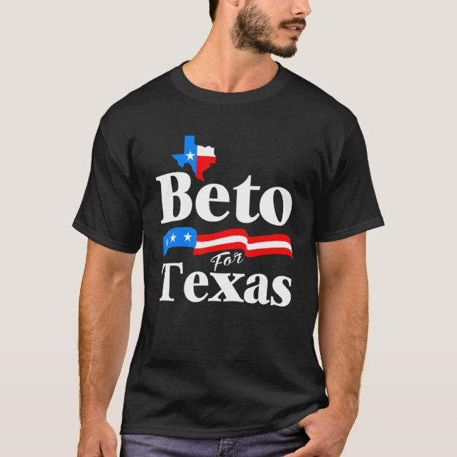 Governor Beto For Texas Map T-Shirt (Front)