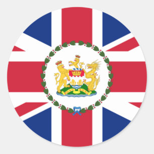 Governor Of Hong Kong, China flag Classic Round Sticker
