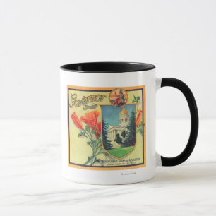 Governor Orange LabelLindsay, CA Mug