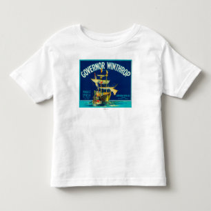 Governor Winthrop Apple Label (blue) - Yakima, W Toddler T-Shirt