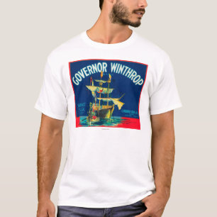 Governor Winthrop Apple Label (red) - Yakima, WA T-Shirt