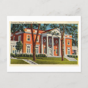 Governor's Mansion in Charleston, West Virginia, Postcard
