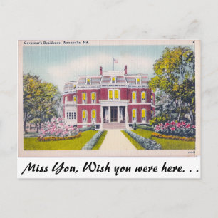 Governor's Residence, Annapolis, Maryland Postcard