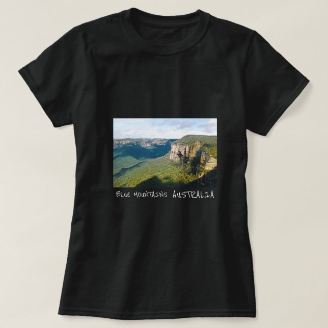 Govetts Leap Blue Mountains Australia travel T-Shirt (Design Front)