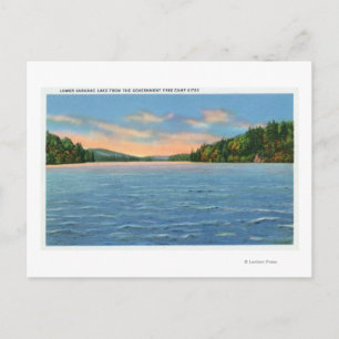 Govt. Free Camp Sites View of Lower Saranac Lake Postcard