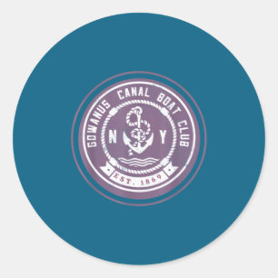 Gowanus C Boat Club Funny Brooklyn New York So _1  Classic Round Sticker