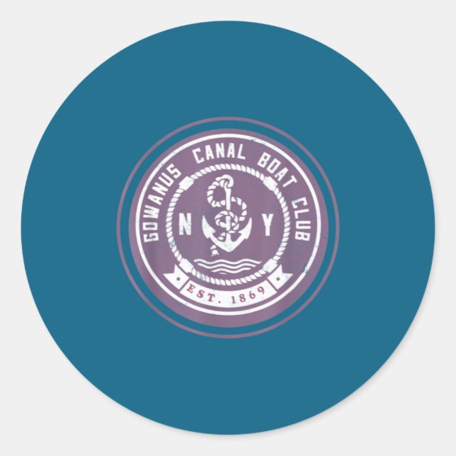 Gowanus C Boat Club Funny Brooklyn New York So _1  Classic Round Sticker (Front)