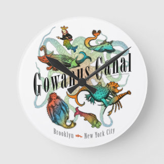 Gowanus Canal of Brooklyn, NY Round Clock