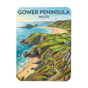 Gower Peninsula Wales Magnet