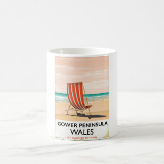 Gower Peninsula Wales vintage travel poster Coffee Mug