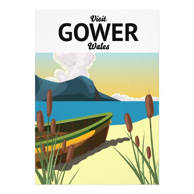 Gower Wales travel poster (Front)
