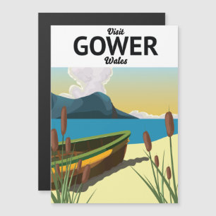 Gower Wales travel poster