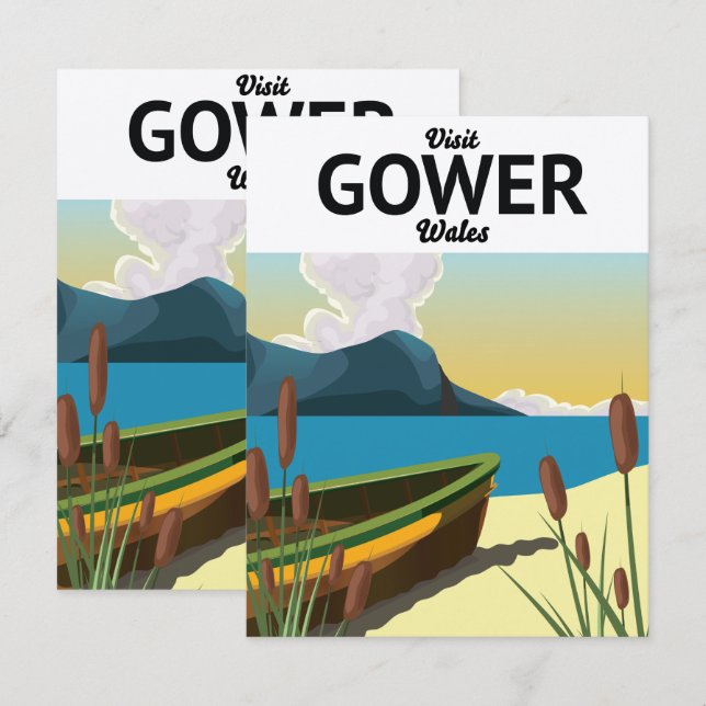 Gower Wales travel poster (Front/Back)