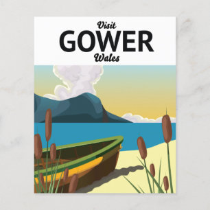 Gower Wales travel poster