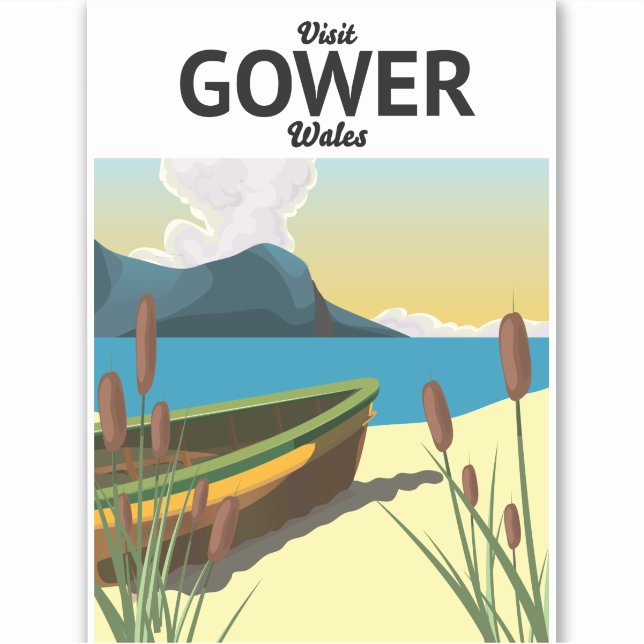 Gower Wales travel poster (Front)