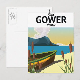 Gower Wales travel poster Postcard