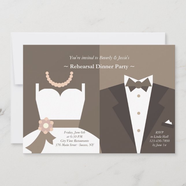 Gown and Tuxedo Invitation (Front)