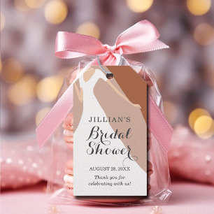 Gown Bridal Shower Terracotta Thank You Gift Tags