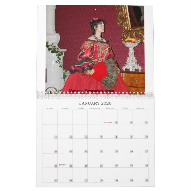 gown madame de pompadour calendar (Jan 2026)