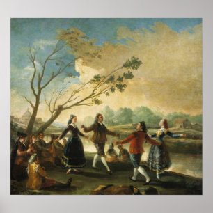 Goya - Dance Of Majos At Banks Of Manzanares 1777 Poster