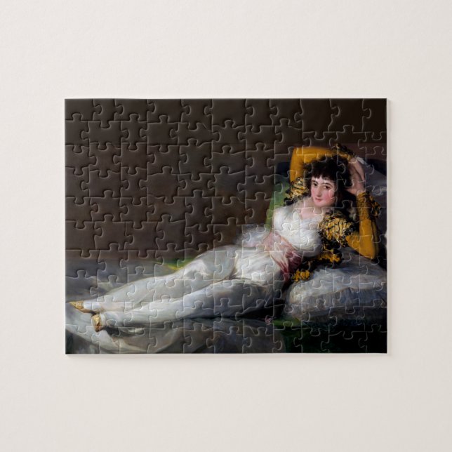 Goya Painting - Clothed Maja - La Maja Vestida Jigsaw Puzzle (Horizontal)