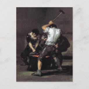 Goya, The Forge c. 1819 Oil on canvas, 191 x 121 c Postcard