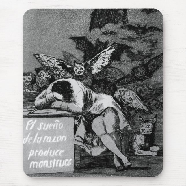Goya The Sleep of Reason Produces Monsters Mouse Mat (Front)