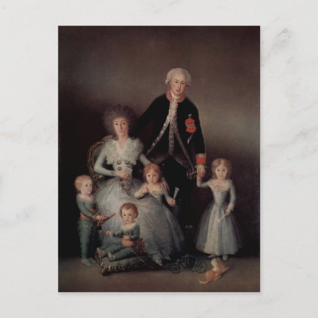 Goya y Lucientes, Francisco de Portr?t der Familie Postcard (Front)