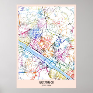 Goyang-si South Korea City Map Poster