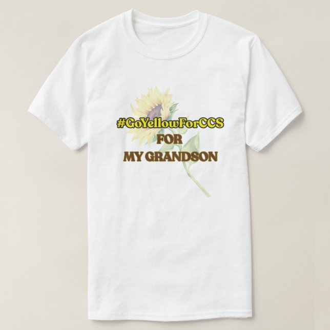 #GoYellowForCCS - Grandson Tshirt (Design Front)