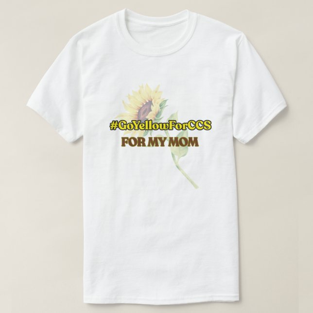 #GoYellowForCCS - Mum Tshirt (Design Front)