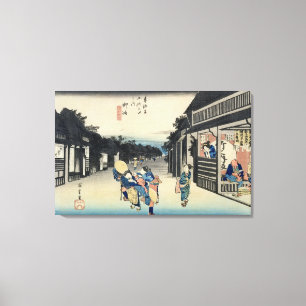 Goyu: Waitresses Soliciting Travellers Canvas Print