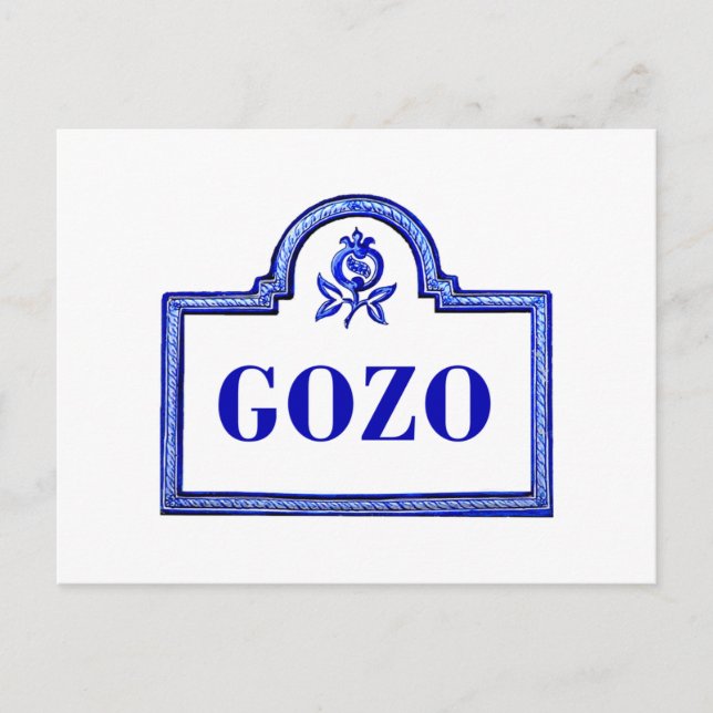 Gozo, Granada Street Sign Postcard (Front)
