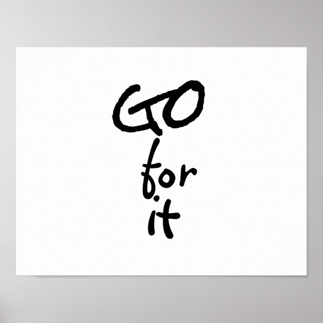 gp for it bold typography black and white poster (Front)