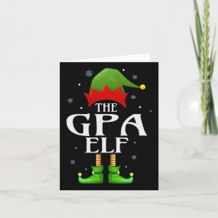 Gpa Elf Xmas Matching Family Group Christmas Grand Card