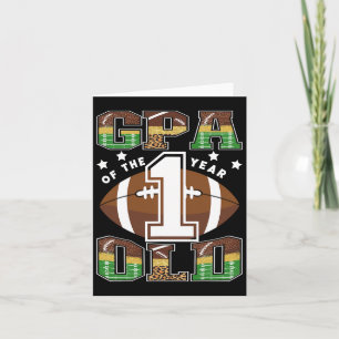 Gpa Of The 1 Year Old Football 1st Year Down Birth Card