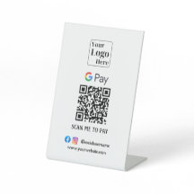 Gpay QR code Pedestal Sign for Your Business