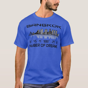 Gps Coordinates Bangkok Skyline Dream City 1 T-Shirt