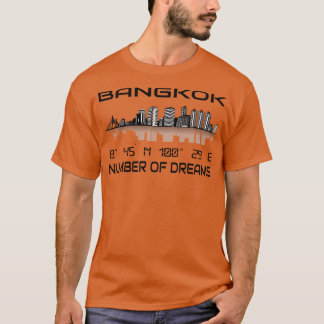 Gps Coordinates Bangkok Skyline Dream City 1 T-Shirt