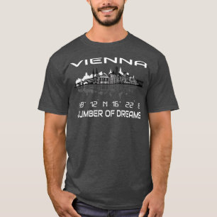 GPS Coordinates Capital Vienna Skyline 2 T-Shirt