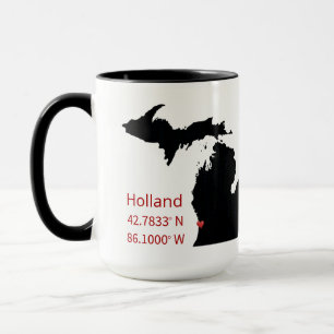 GPS Coordinates of Holland Michigan Mug