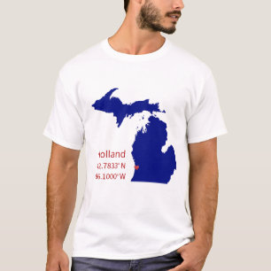 GPS Coordinates of Holland Michigan T-Shirt