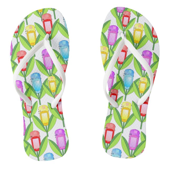 GPS Flowers Flip Flops (Footbed)