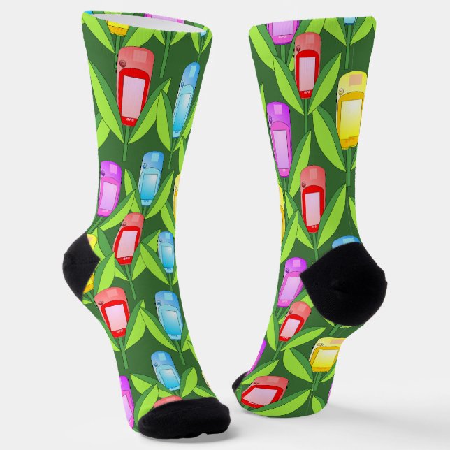 GPS Flowers Socks (Angled)