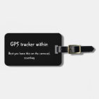 GPS tracker warning luggage tag