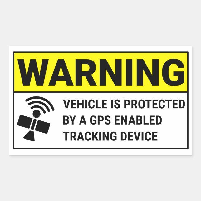 GPS Tracking Device Rectangular Sticker (Front)