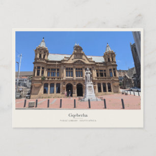 Gqeberha Public Library and Queen Victoria Statue Postcard