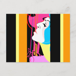 GR8 Pop Art Abstract Member of the Band Postcard