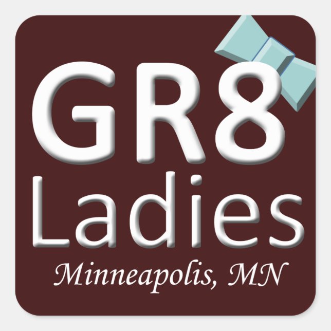 Gr8Ladies MSP Stickers November Logo (Front)